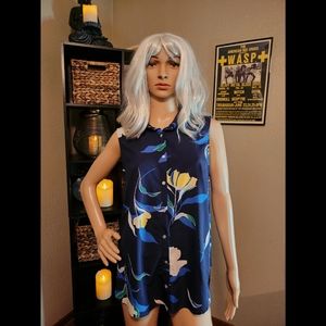 Floral button-up tank top